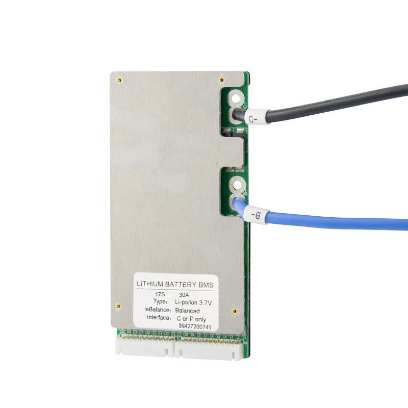 30A Li Ion BMS 17S 60V PCB with Temperature Control NTC CE FCC certificate